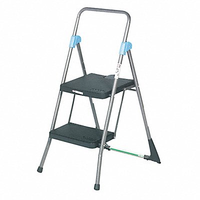 Folding Step Stool 2 Step 300 lb Gray