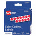 Label 0.25 Round Red PK450