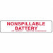 Nonspillable Battery Label PK500