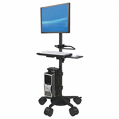 Telescopic Medical Cart Mahogany 46 H