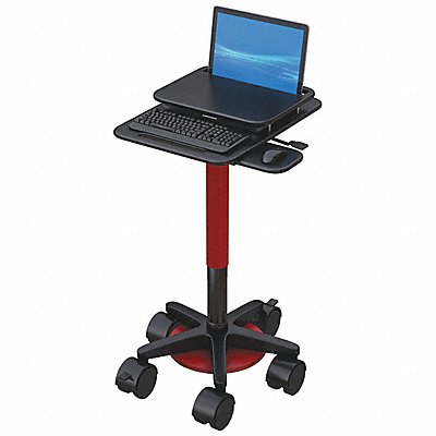 Laptop Cart Black/Red 48 H x 18 W