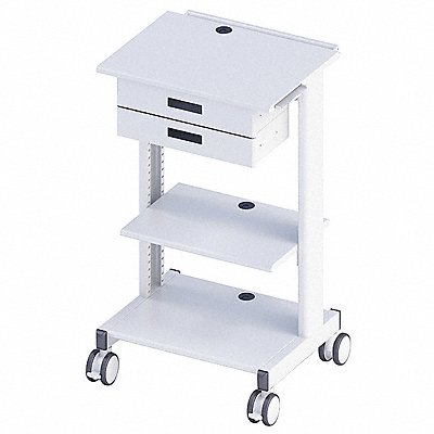 Computer Cart Gray 42 H x 26-1/2 W