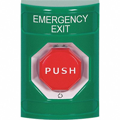 Emergency Exit Push Button Green SPDT