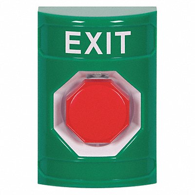 Exit Push Button Green Polycarbonate