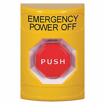 Emergency Power Off Push Button Yellow