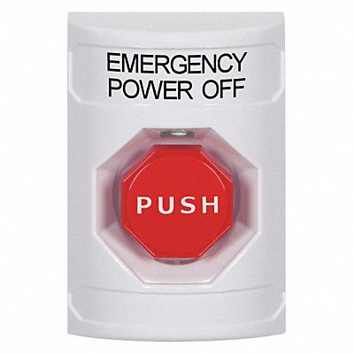 Emergency Power Off Push Button White