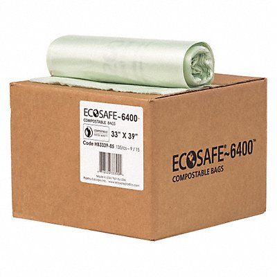 Trash Bag 35 gal Green PK135