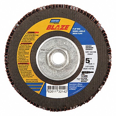 Fiber Disc 5 in Dia 5/8in Arbor 60 Grit