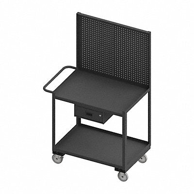 Mobile Wrkstion Steel 36 L 24 W 2 Shelf