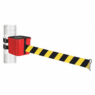 Belt Barrier Red Blk/Yellow Striped Belt