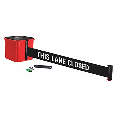 Belt Barrier 4 H This Lane Closed Red