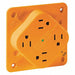 Receptacle Orange Quad Outlet 15A 125VAC