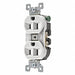 Receptacle White 15A 2 Poles Flush Mount