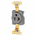 Receptacle Gray 20A 3 Wires Flush Mount