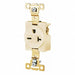 Receptacle Ivory 20A Nylon Single Outlet