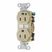 Receptacle Ivory 15A Nylon Duplex Outlet