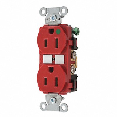 Receptacle Red 15A 125VAC Duplex Outlet