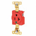 Receptacle Red Hospital Grade 125VAC