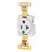 Receptacle White 20A Back/Side 125VAC