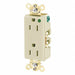 Receptacle Ivory 15A Back/Side 125VAC