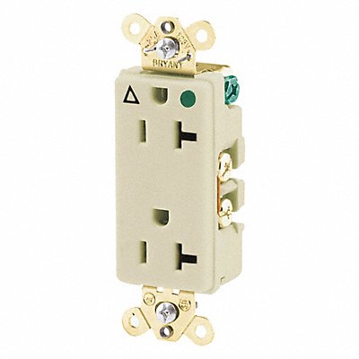 Receptacle Ivory 20A 3 Wires Flush Mount