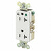 Receptacle White 20A 125VAC Flush Mount