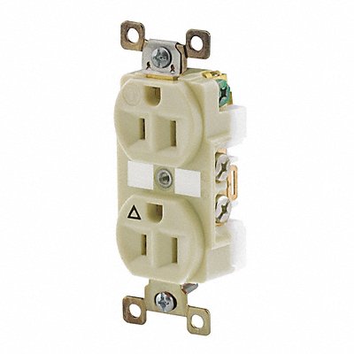 Receptacle Ivory 15A Isolated Ground