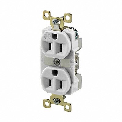 Receptacle White 15A Duplex Outlet