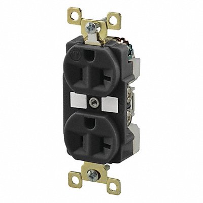 Receptacle Black 20A Duplex Outlet