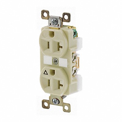 Receptacle Ivory 20A Duplex Outlet Nylon
