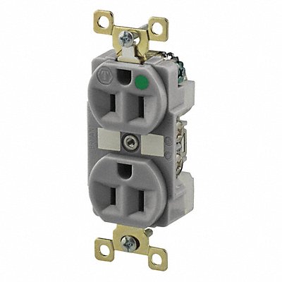 Receptacle Gray 15A 5-15R NEMA Config.