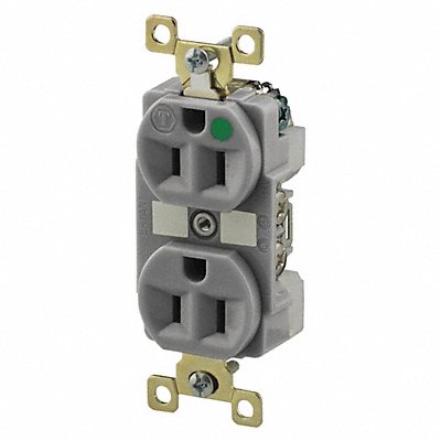 Receptacle Gray 15A 125VAC Illuminated