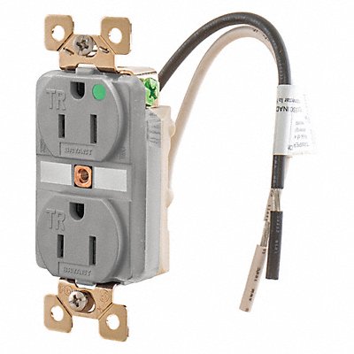 Receptacle Gray 15A 5-15R NEMA Config.