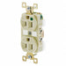 Receptacle Ivory 15A 125VAC Flush Mount