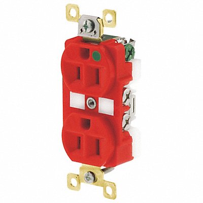 Receptacle Red 15A 125VAC Illuminated