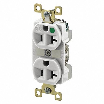 Receptacle White 20A 125VAC Illuminated