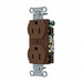 Receptacle Brwn 15A Duplex Outlet 125VAC