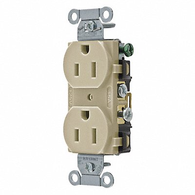 Receptacle Ivory 3Wires Tamper Resistant