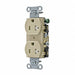 Receptacle Ivory 3 Wires Tamper Resist