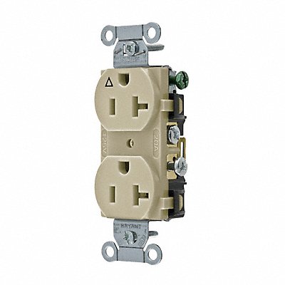 Receptacle Ivory 3 Wires Side Winning