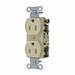 Receptacle Ivory 15A 125VAC Side Winning