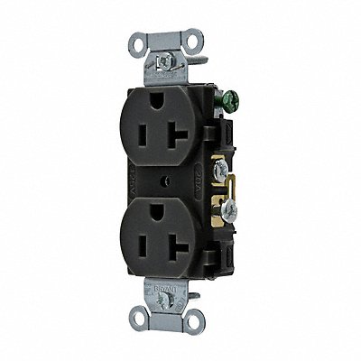 Receptacle Black 20A 125VAC Side Winning
