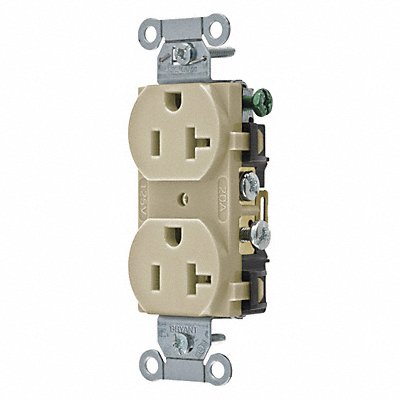 Receptacle Ivory 20A 125VAC Side Winning