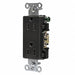 Receptacle Black 15A Flush Mount 125VAC