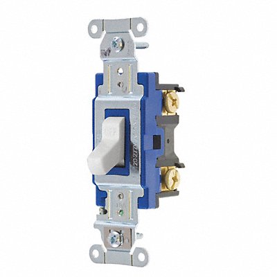 Wall Switch 15A White 1-Pole Type Toggle