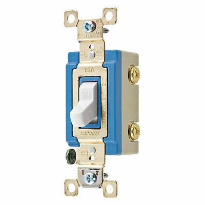 Wall Switch 15A White 2-Pole Type Toggle