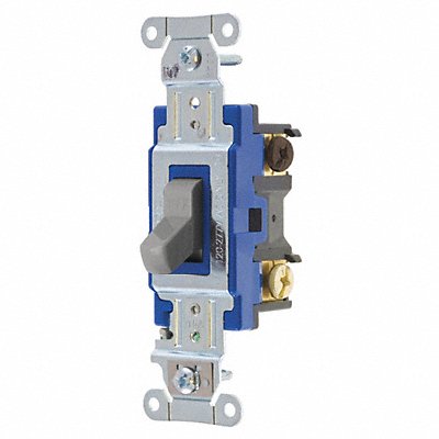 Wall Switch 15A Gray 3-Way Type Toggle