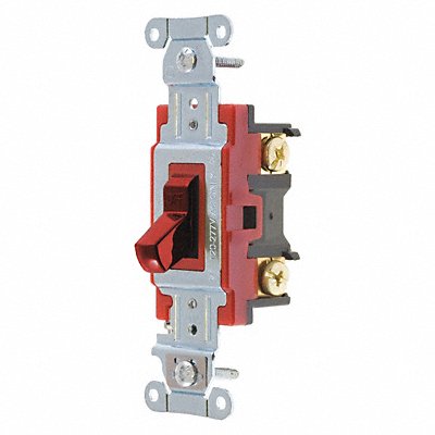 Wall Switch 20A Red 1-Pole Type Toggle