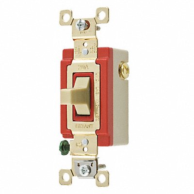 Wall Switch 20A Ivory 1-Pole Type Toggle