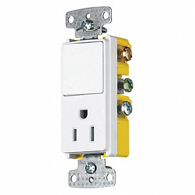 Combo Device White 1P Switch and Recpt